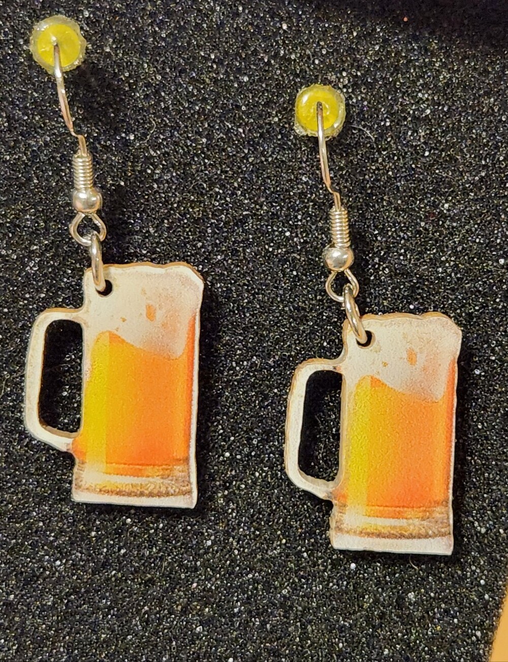 Festival Beer Mug Wooden Dangle Earrings German Oktoberfest Fall Fun New in Box